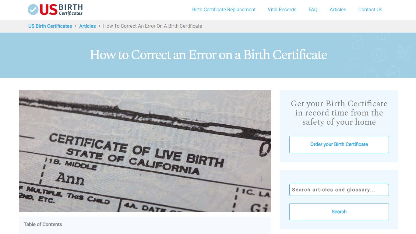 How to Correct an Error on a Birth Certificate